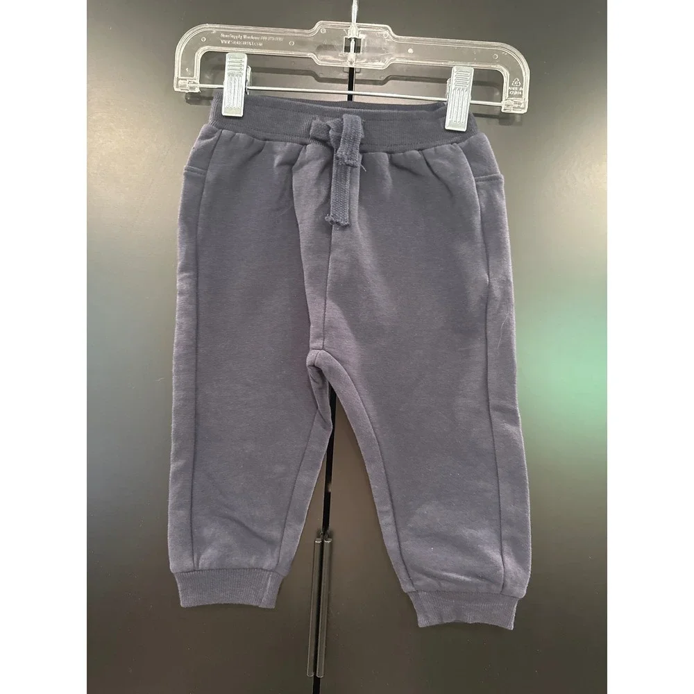 En Fant Navy Teddy Bear Drummer Sweatshirt and Joggers 6M NWT Organic